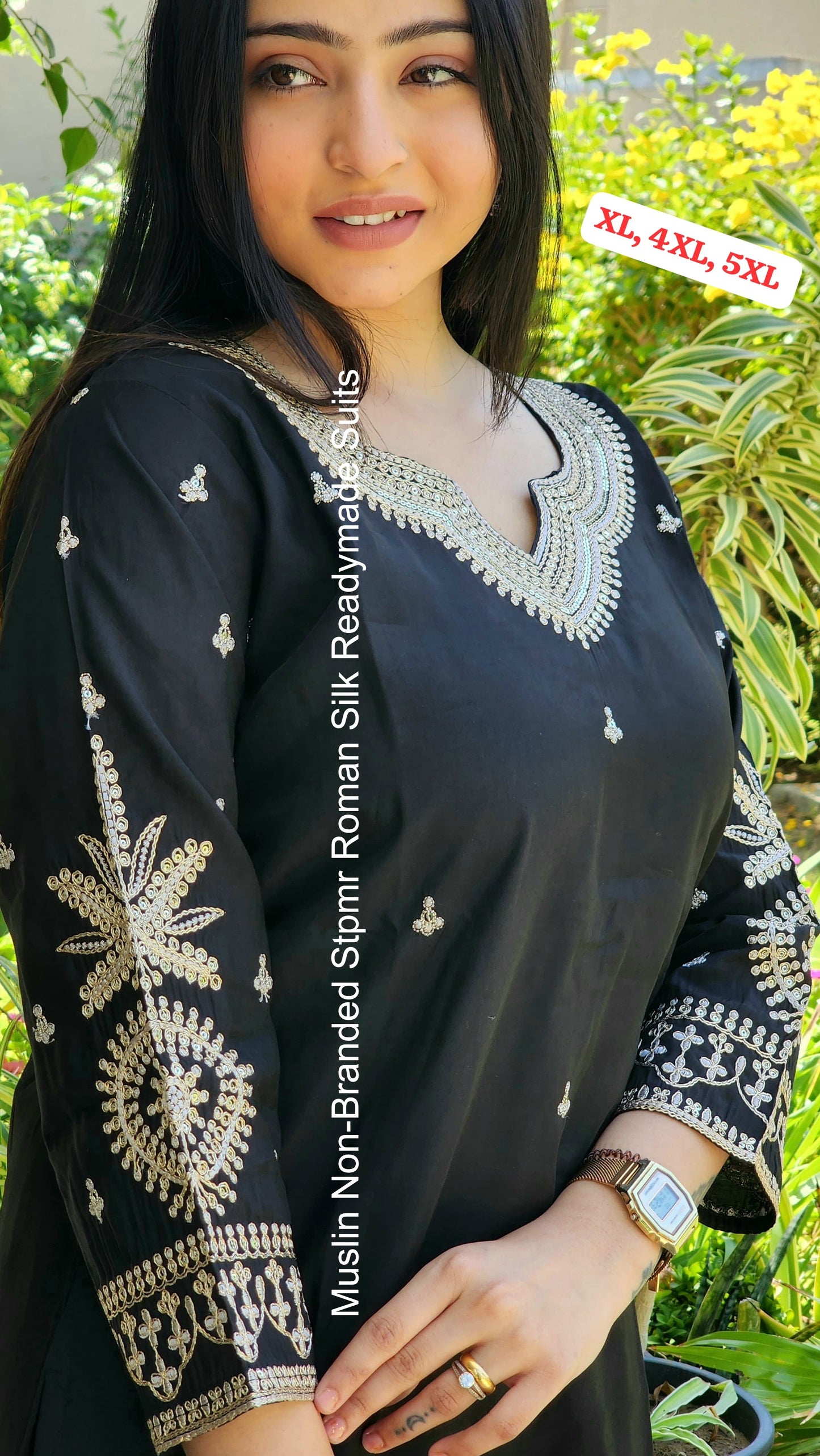 Muslin Non-Branded Stpmr Roman Silk Readymade Suits