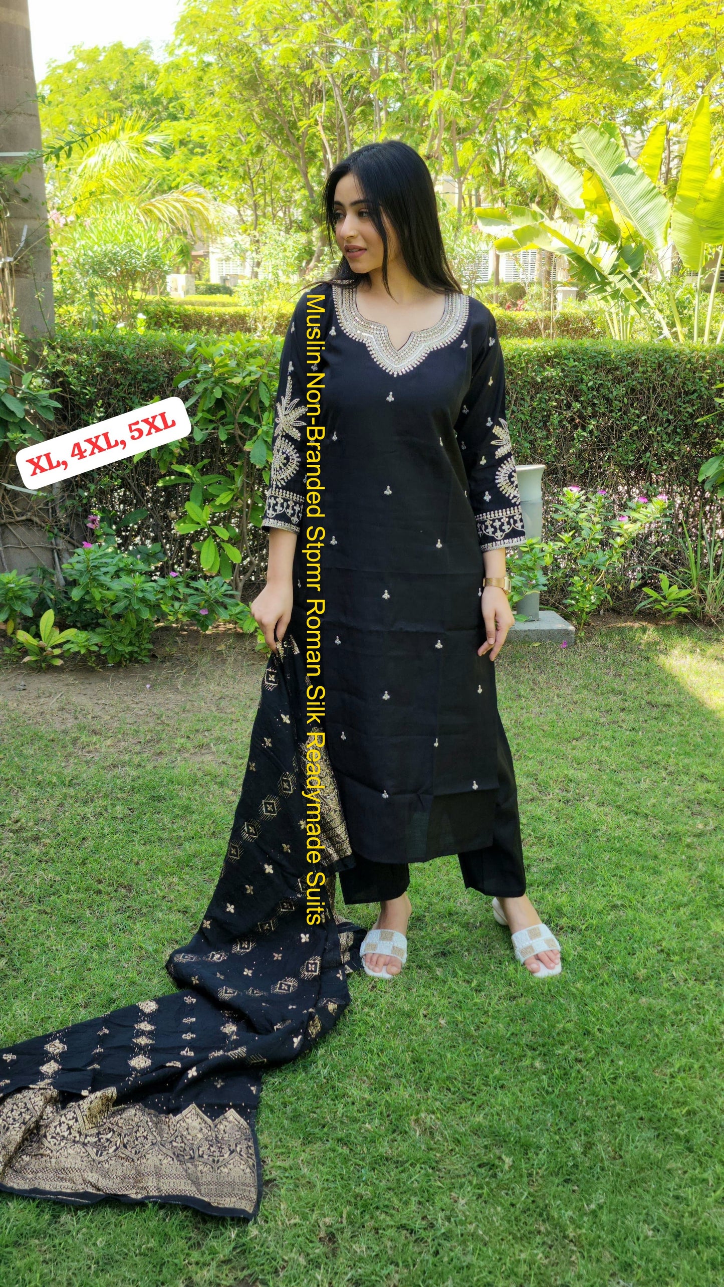 Muslin Non-Branded Stpmr Roman Silk Readymade Suits