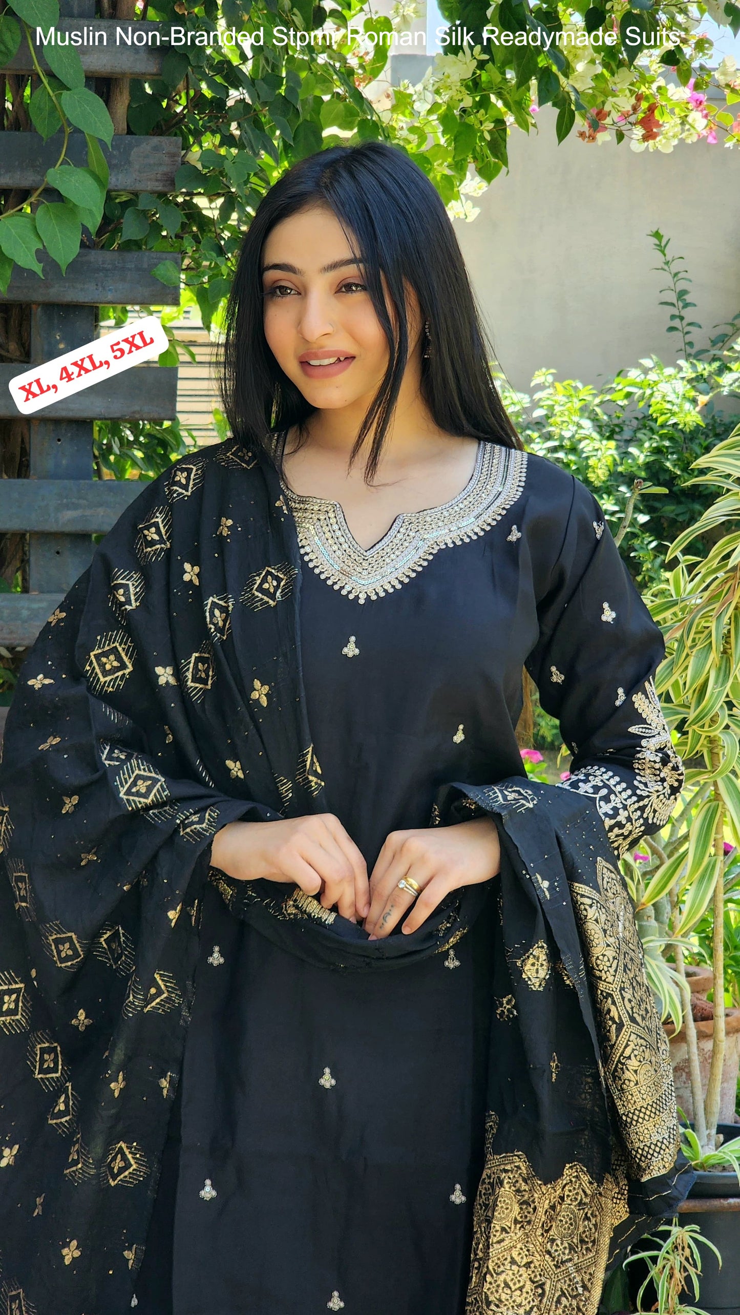 Muslin Non-Branded Stpmr Roman Silk Readymade Suits