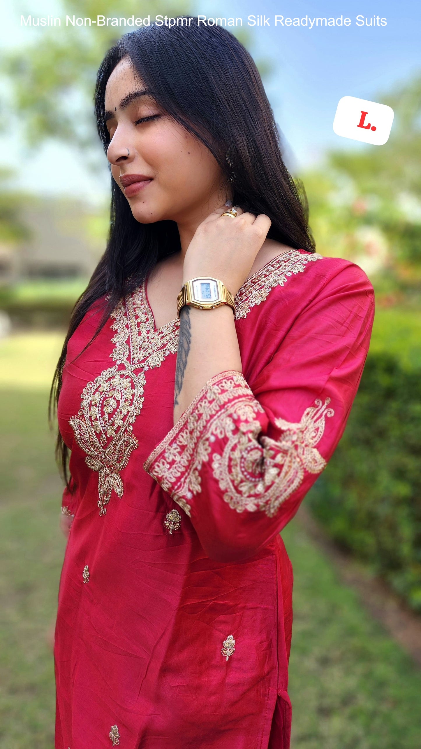 Muslin Non-Branded Stpmr Roman Silk Readymade Suits