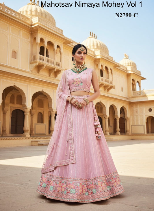 N2790-C Mahotsav Net Lehenga Choli