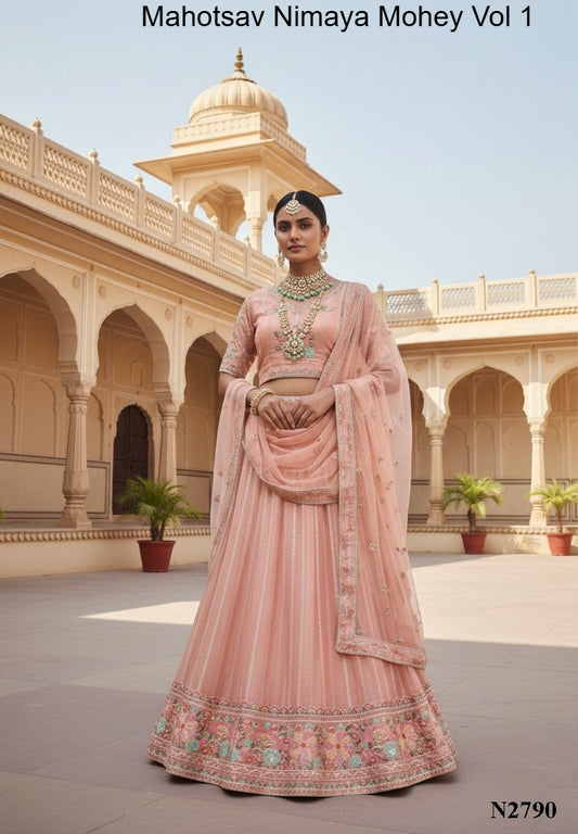 N2790 Mahotsav Net Lehenga Choli