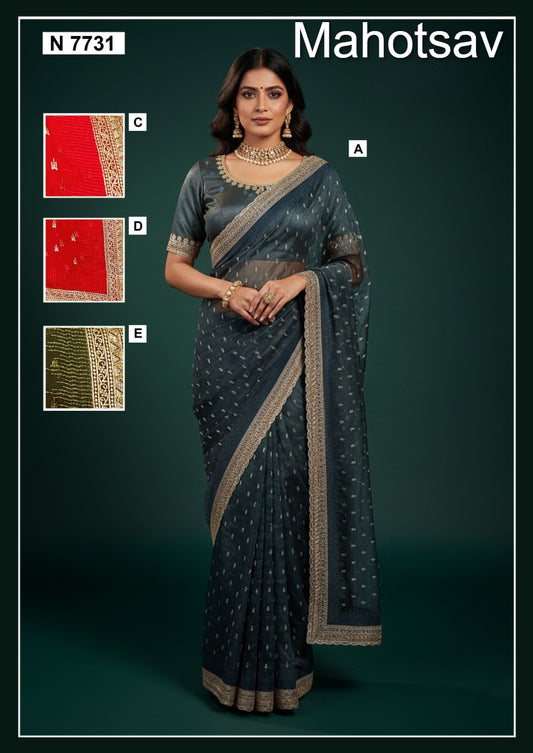 N7731 Rishita Vol 02 Mahotsav Satin Silk Sarees