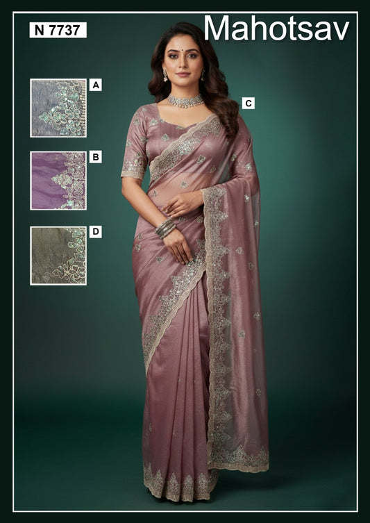 N7737 Rishita Vol 02 Mahotsav Satin Silk Sarees
