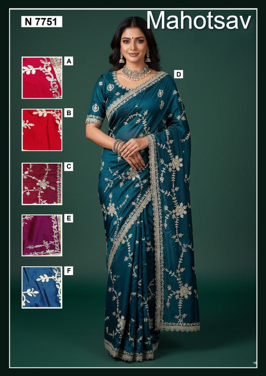 N7751 Rishita Vol 02 Mahotsav Tissue Silk Sarees