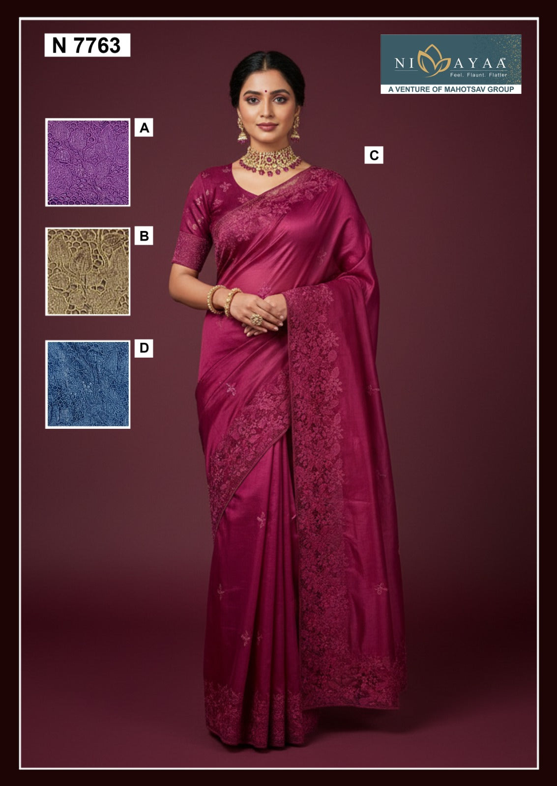 N7763 Nimaya Naira Vol 01 Mahotsav Satin Silk Sarees