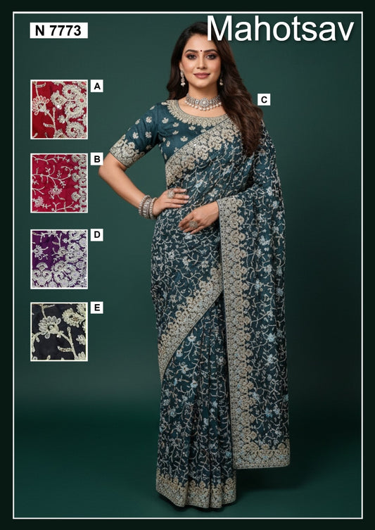 N7773 Rishita Vol 02 Mahotsav Georgette Sarees