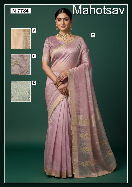 N7784 Rishita Vol 02 Mahotsav Tissue Silk Sarees