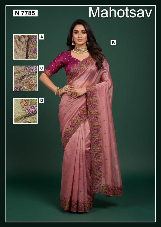 N7785 Rishita Vol 02 Mahotsav Tissue Silk Sarees