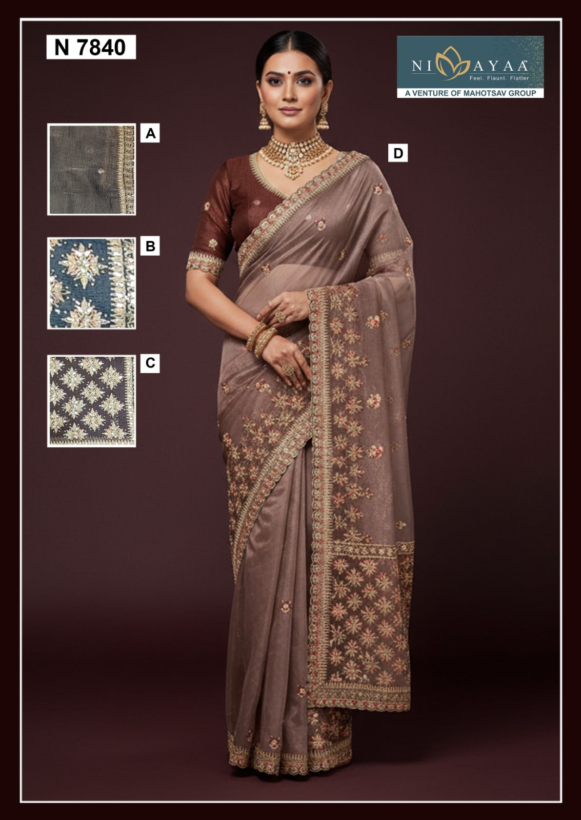 N7840 Nimaya Naira Vol 01 Mahotsav Tissue Silk Sarees
