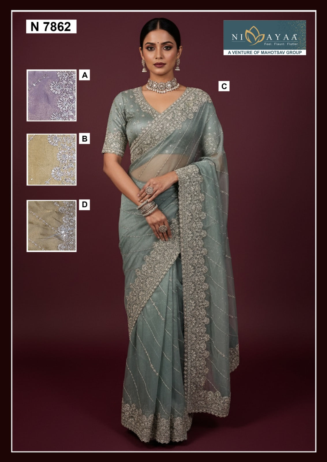 N7862 Nimaya Naira Vol 01 Mahotsav Tissue Silk Sarees