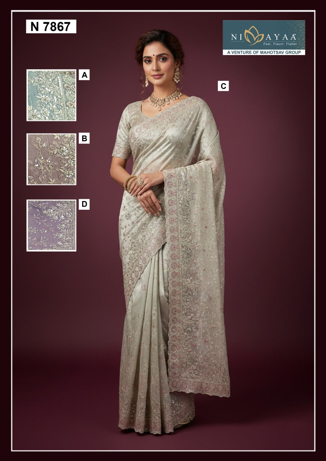 N7867 Nimaya Naira Vol 01 Mahotsav Organza Silk Sarees