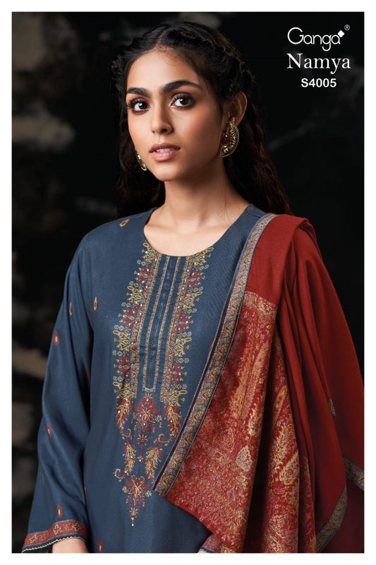 Namya 4005 Ganga Premium Unstitched Suits