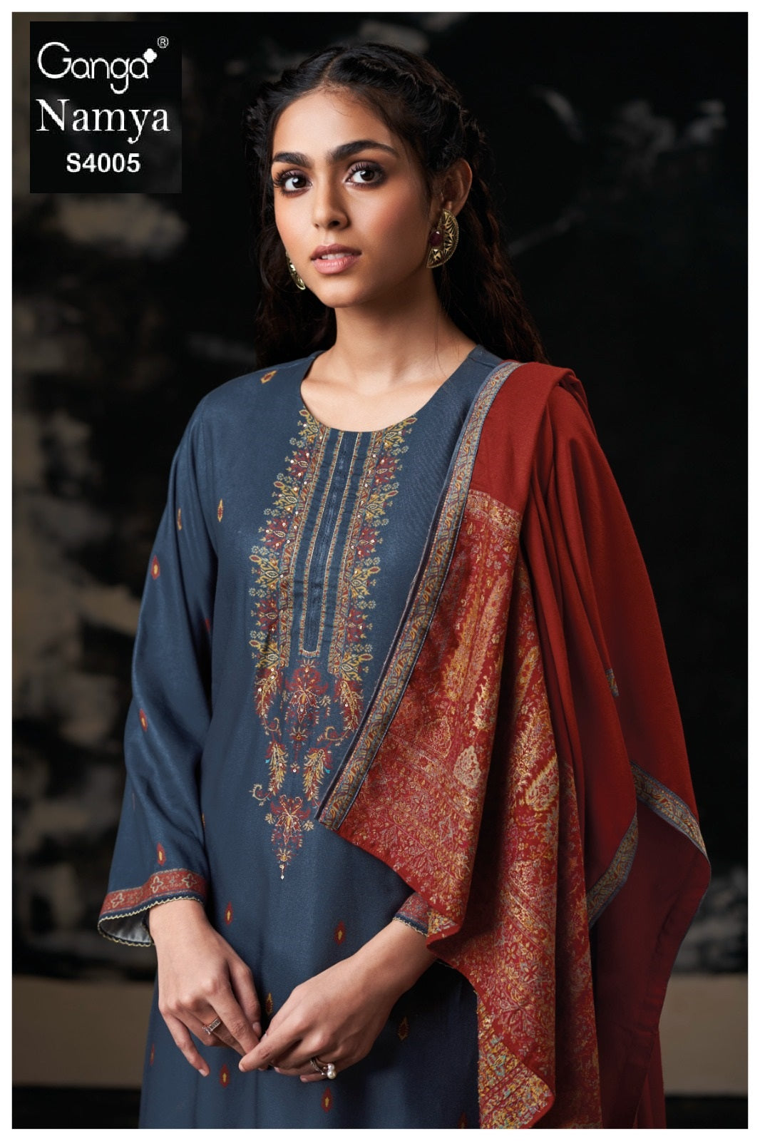Namya 4005 Ganga Premium Unstitched Suits
