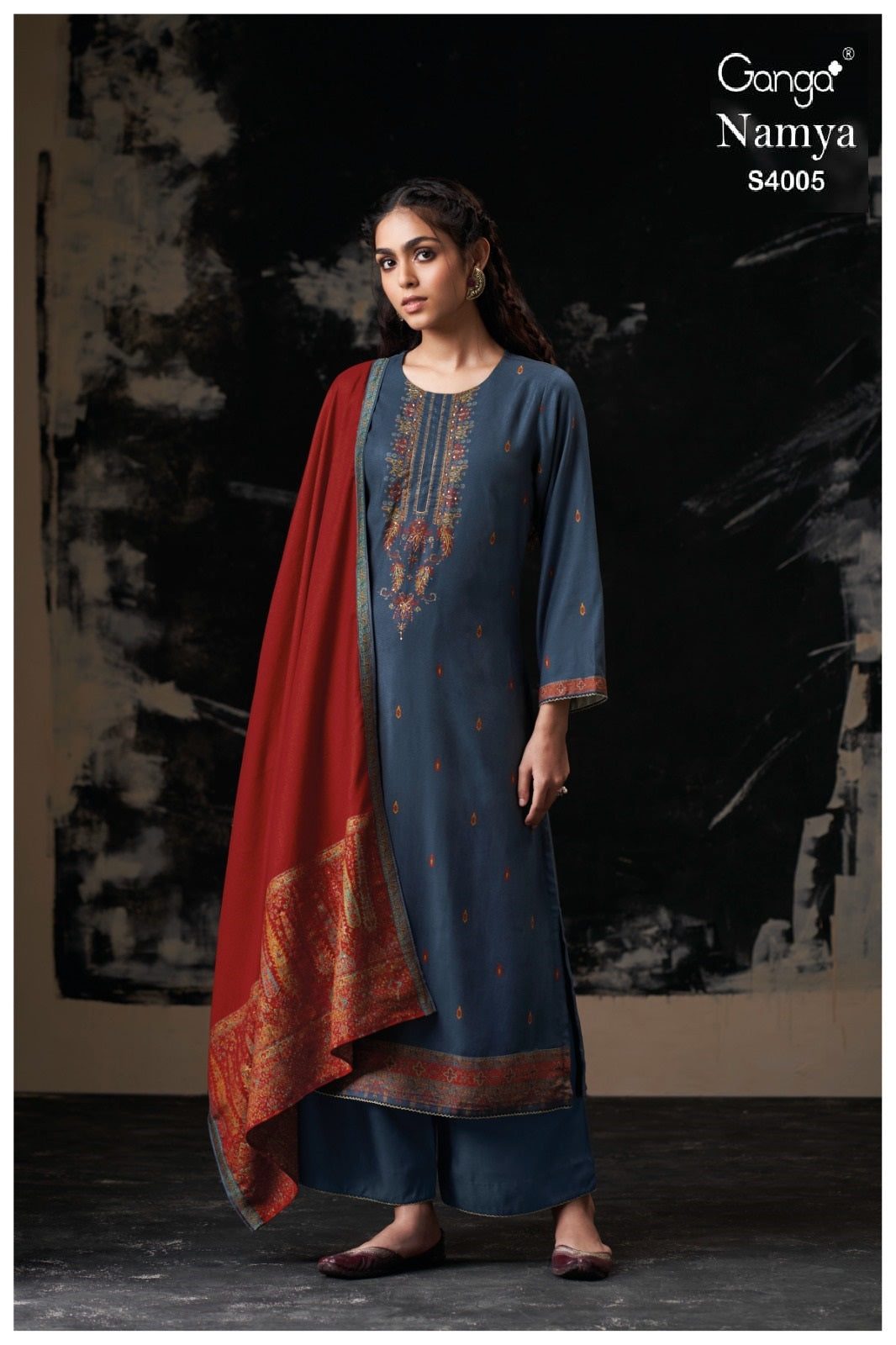 Namya 4005 Ganga Premium Unstitched Suits
