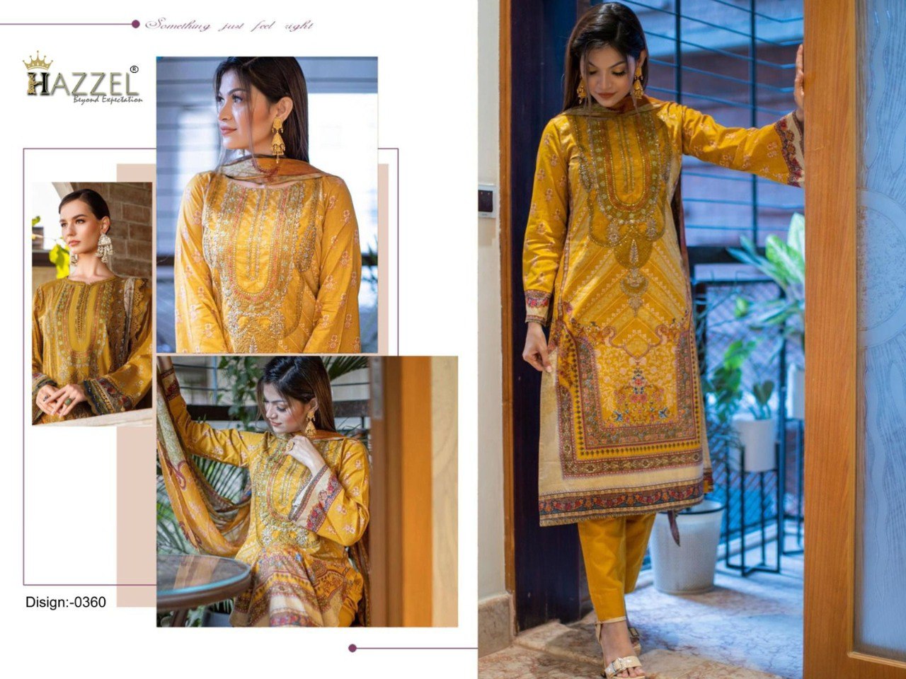 Needle Wonder 0360 Hazzel Embroidery Pakistani Patch Suits