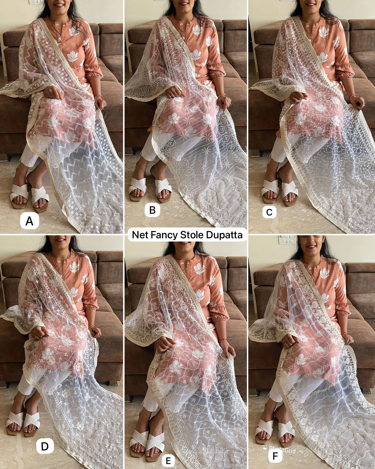 Net 2311 Stmm Embroidered Stoles