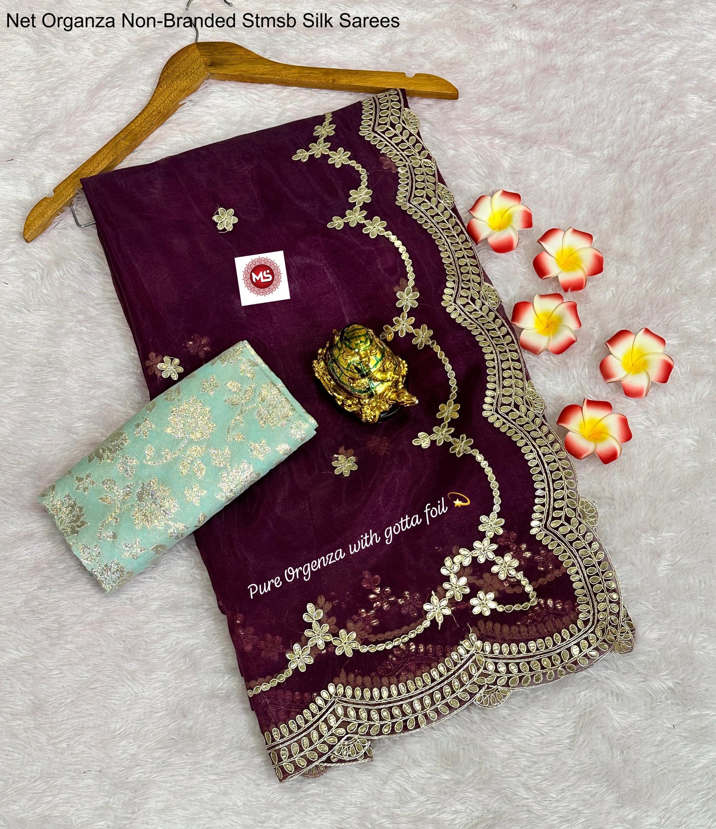 Net Organza Non-Branded Stmsb Silk Sarees