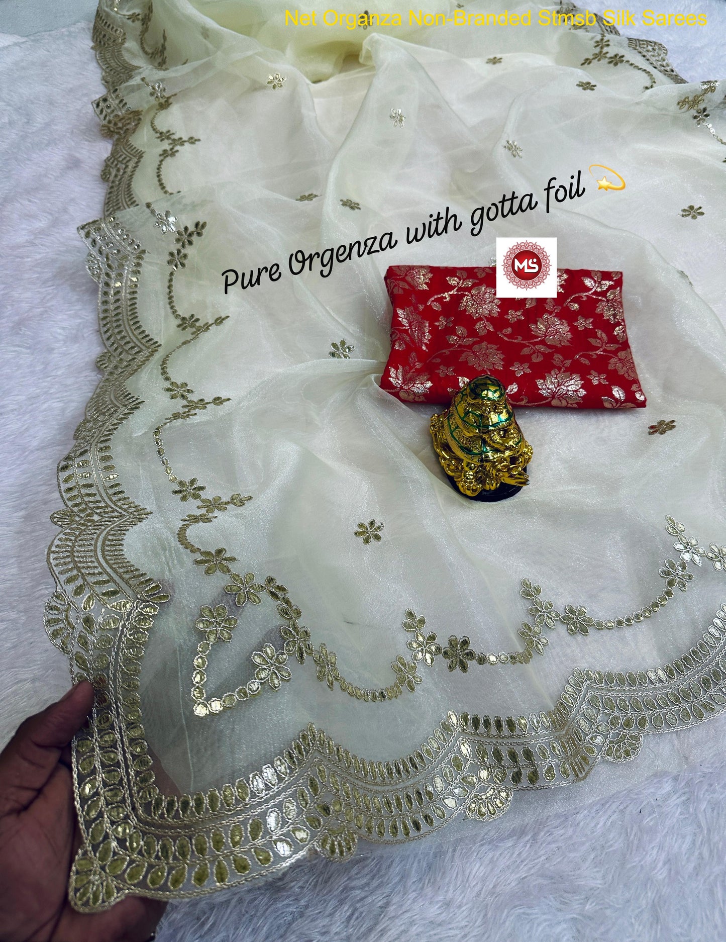 Net Organza Non-Branded Stmsb Silk Sarees
