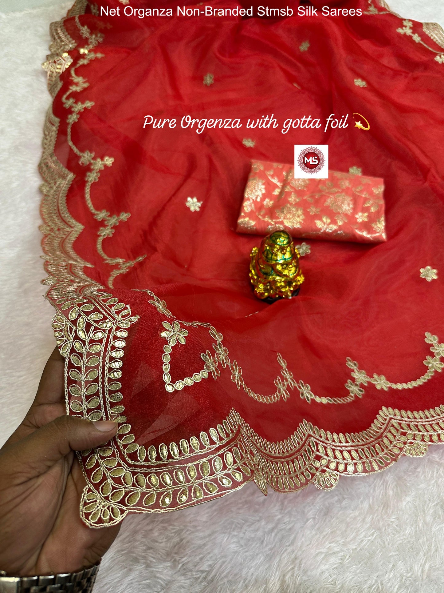 Net Organza Non-Branded Stmsb Silk Sarees