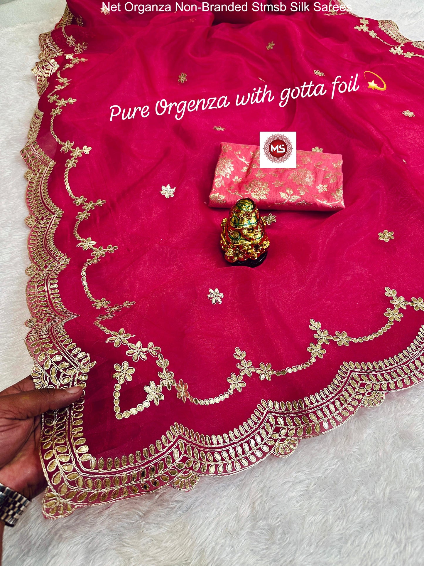Net Organza Non-Branded Stmsb Silk Sarees