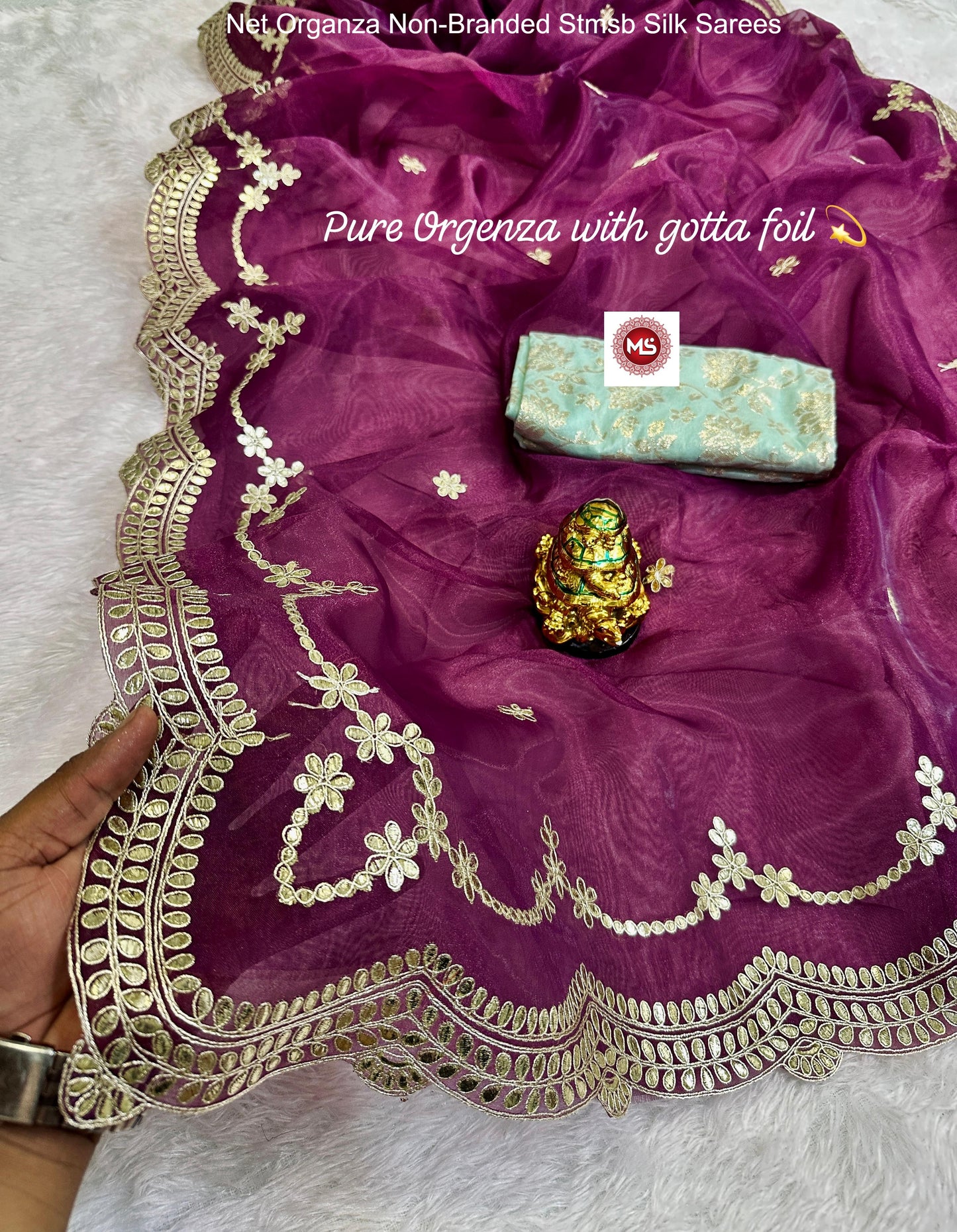 Net Organza Non-Branded Stmsb Silk Sarees