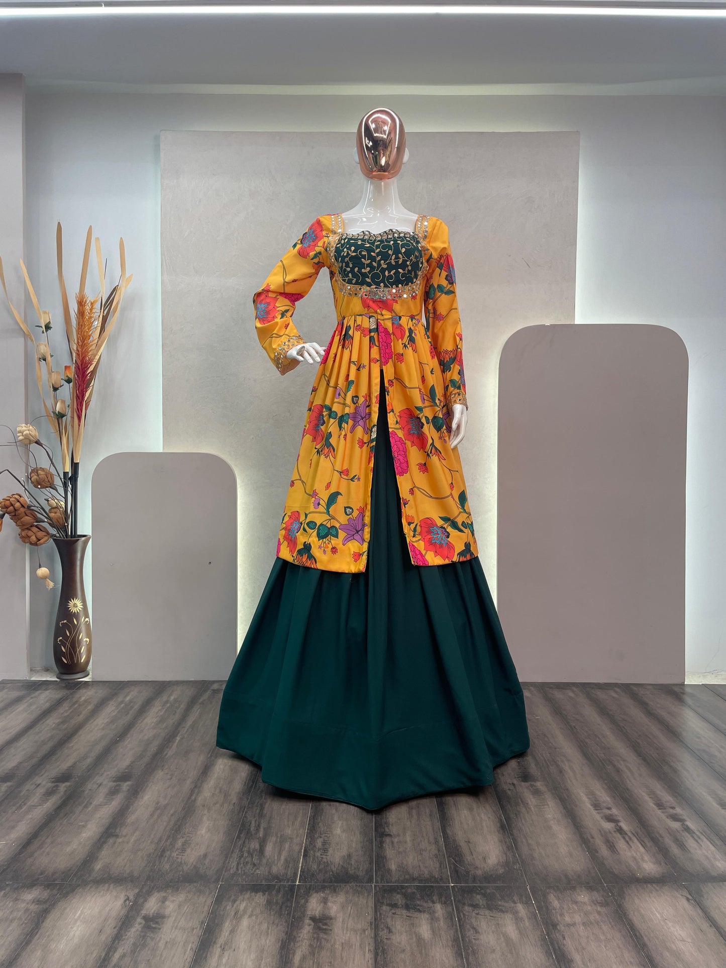 Nf5275 Vmk. Flare Top With Lehenga
