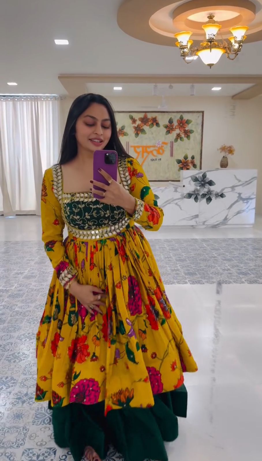 Nf5275 Vmk. Flare Top With Lehenga