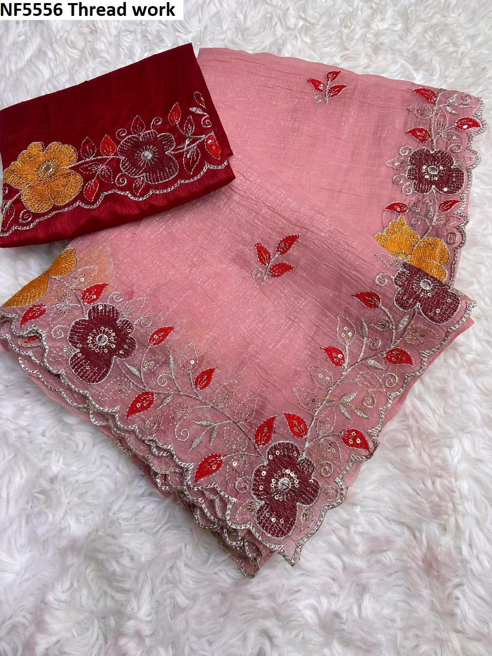 Nf5556 Thread Work Vmk. Sarees