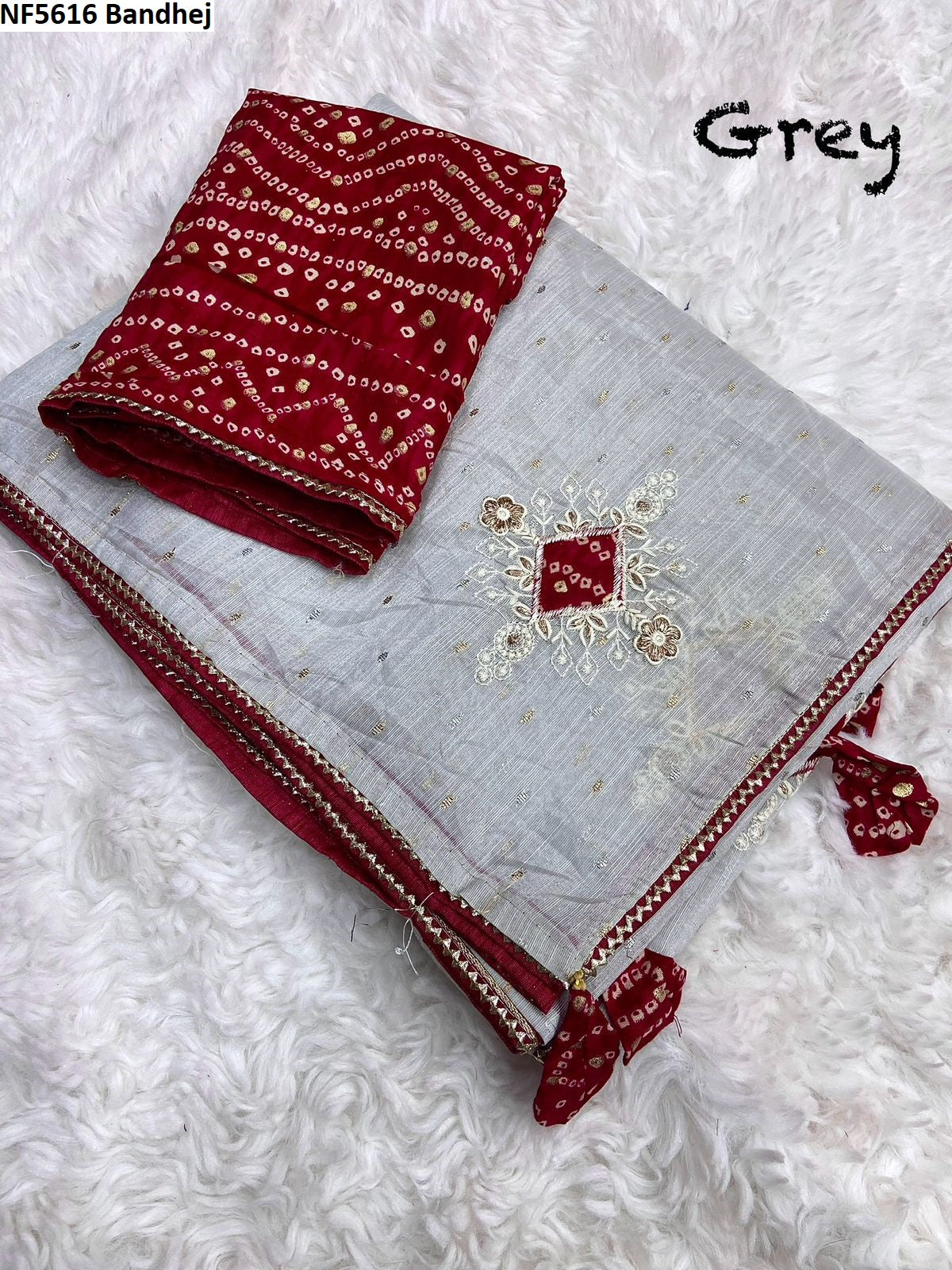Nf5616 Bandhej Vmk. Sarees