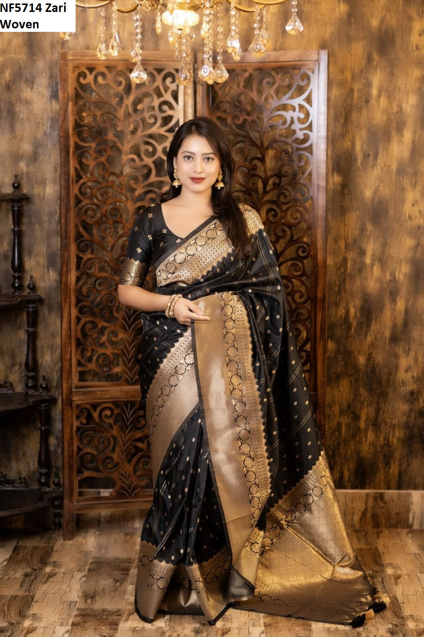 Nf5714 Zari Woven Vmk. Sarees