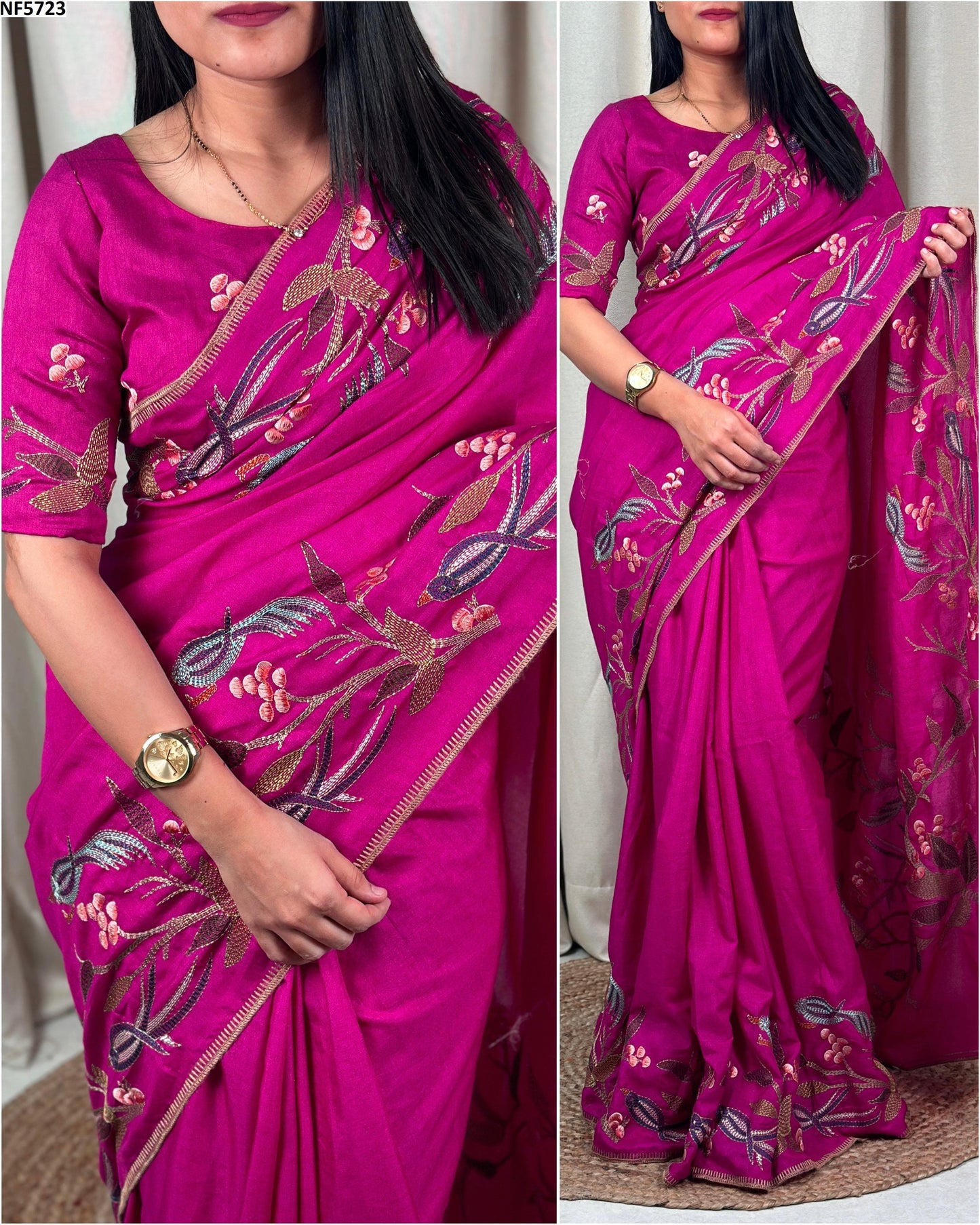 Nf5723 Vmk. Pure Tusser Sarees