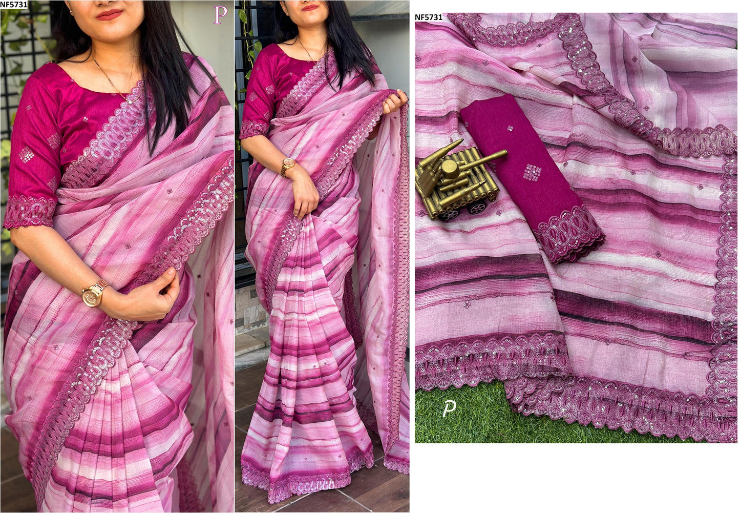 Nf5731 Vmk. Digital Print Sarees