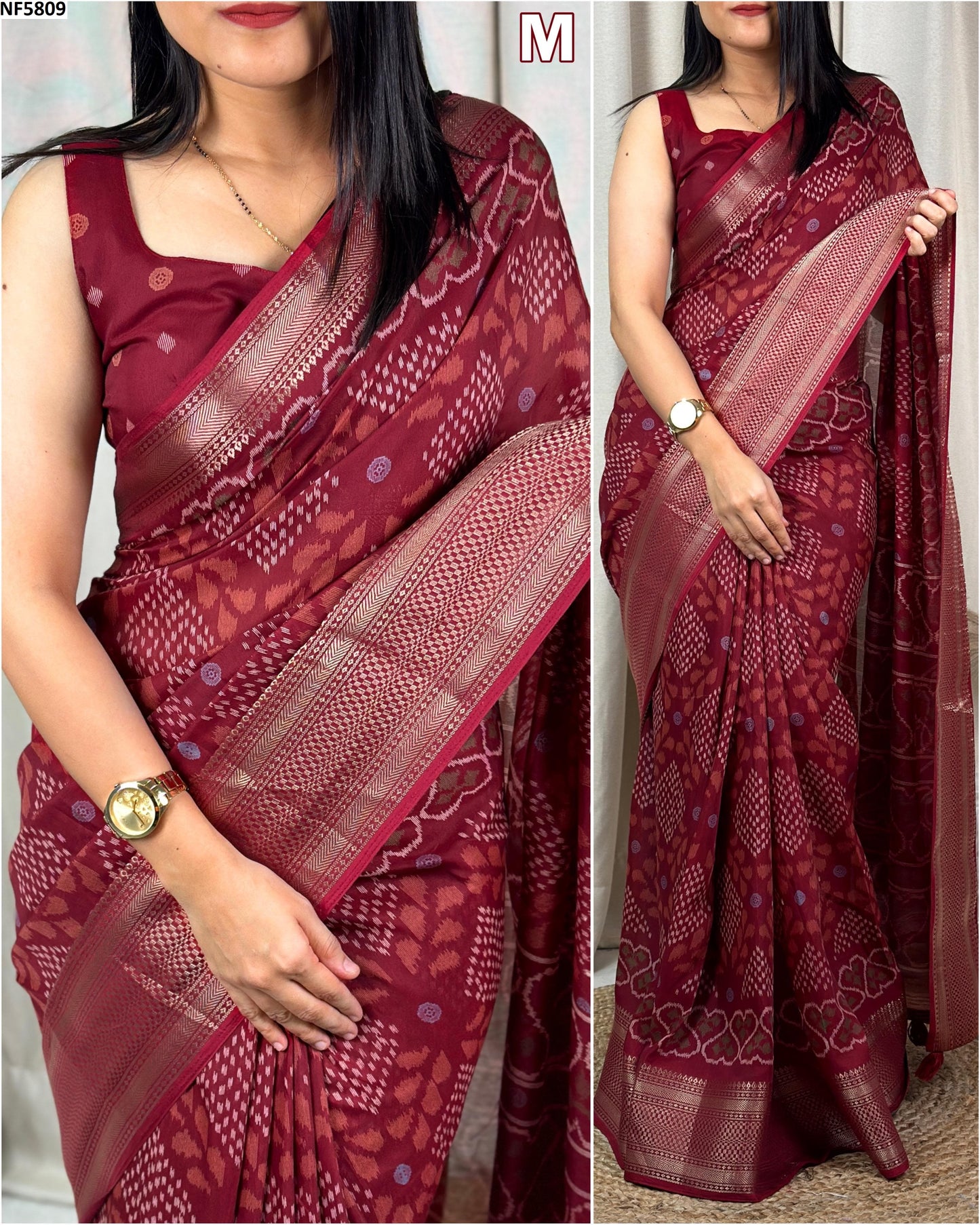 Nf5809 Vmk. Soft Cotton Sarees