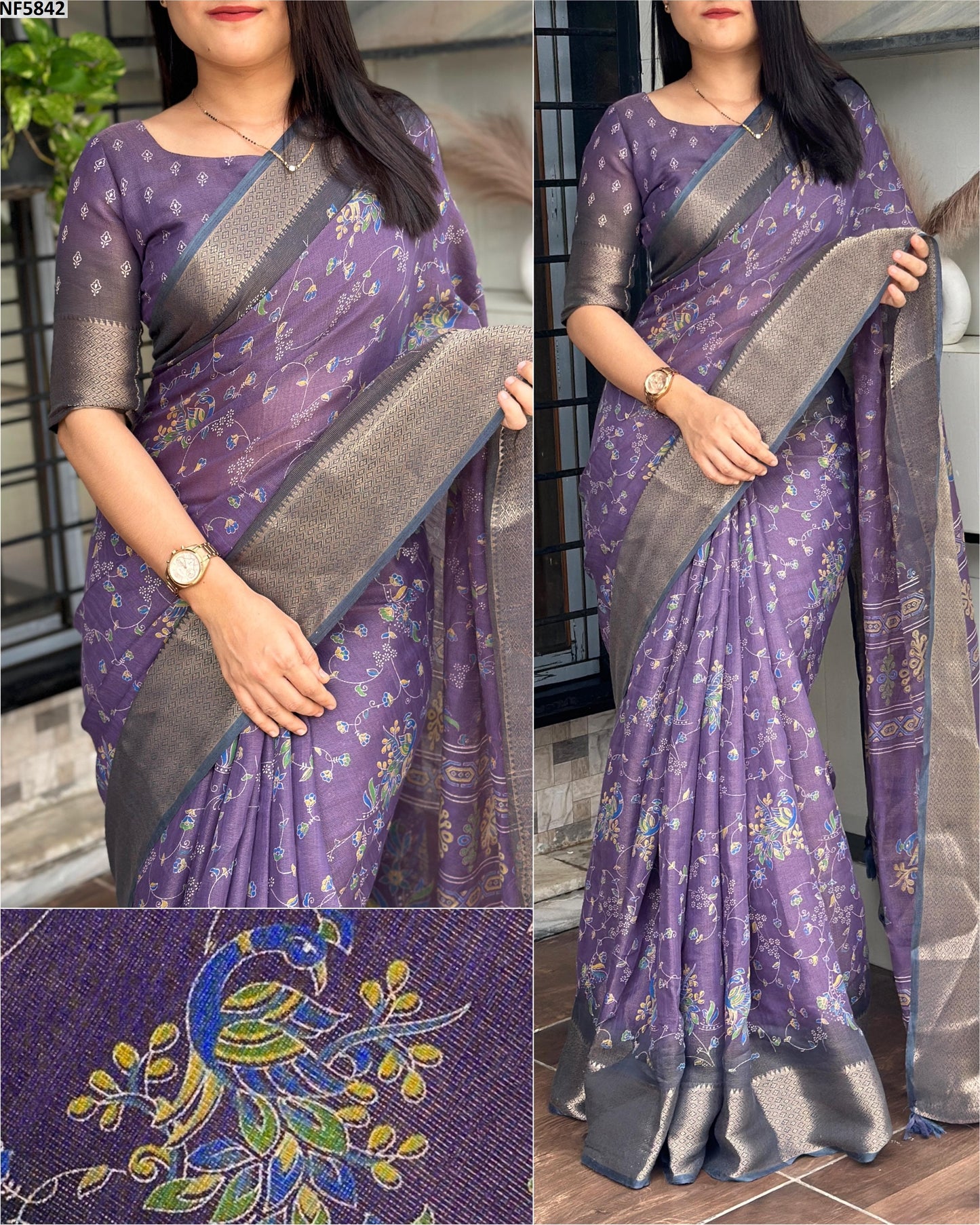 Nf5842 Vmk Zari Jacquard Sarees
