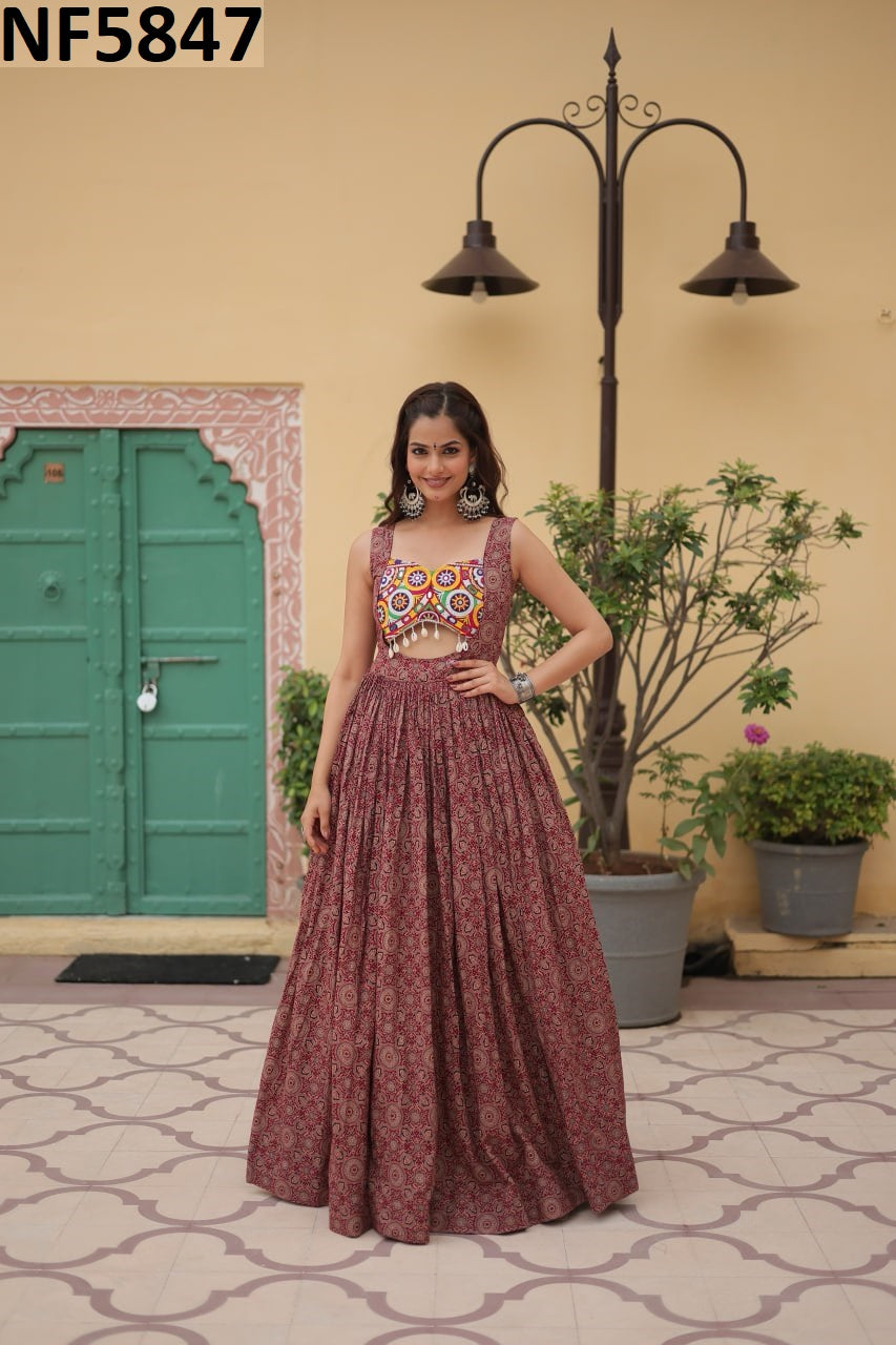 Nf5847 Vmk. Navratri Special One Piece Gown