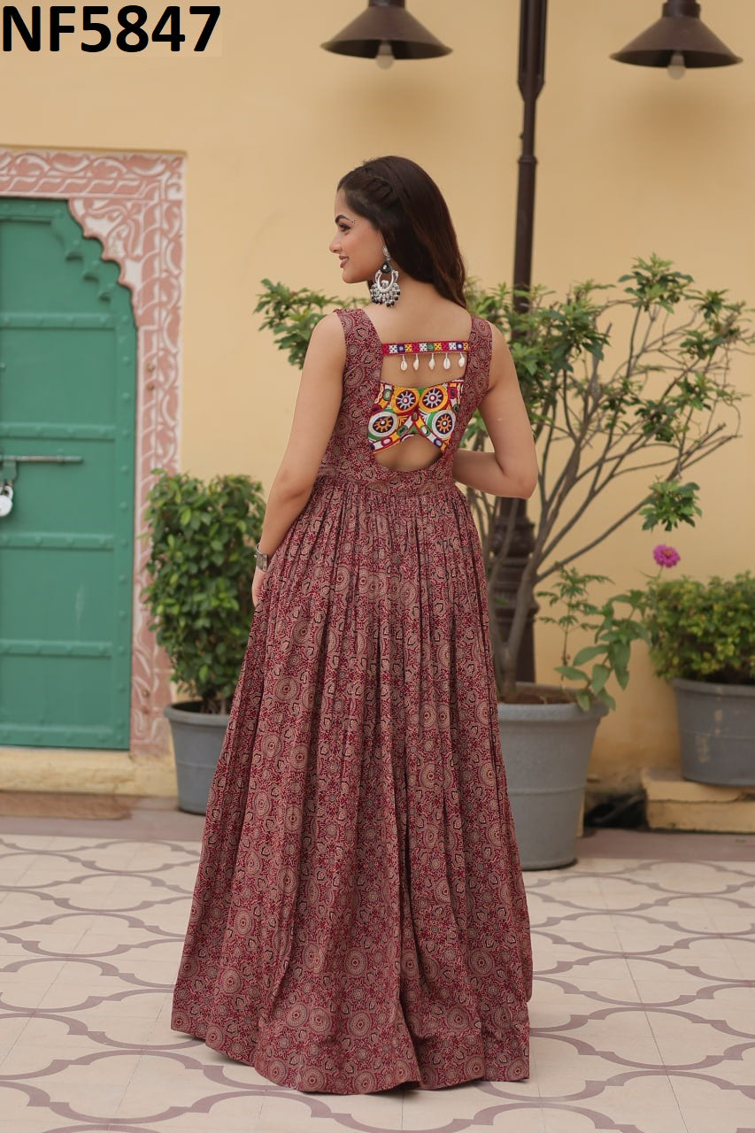 Nf5847 Vmk. Navratri Special One Piece Gown