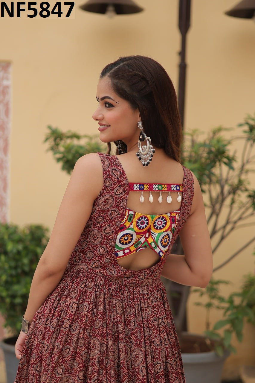 Nf5847 Vmk. Navratri Special One Piece Gown
