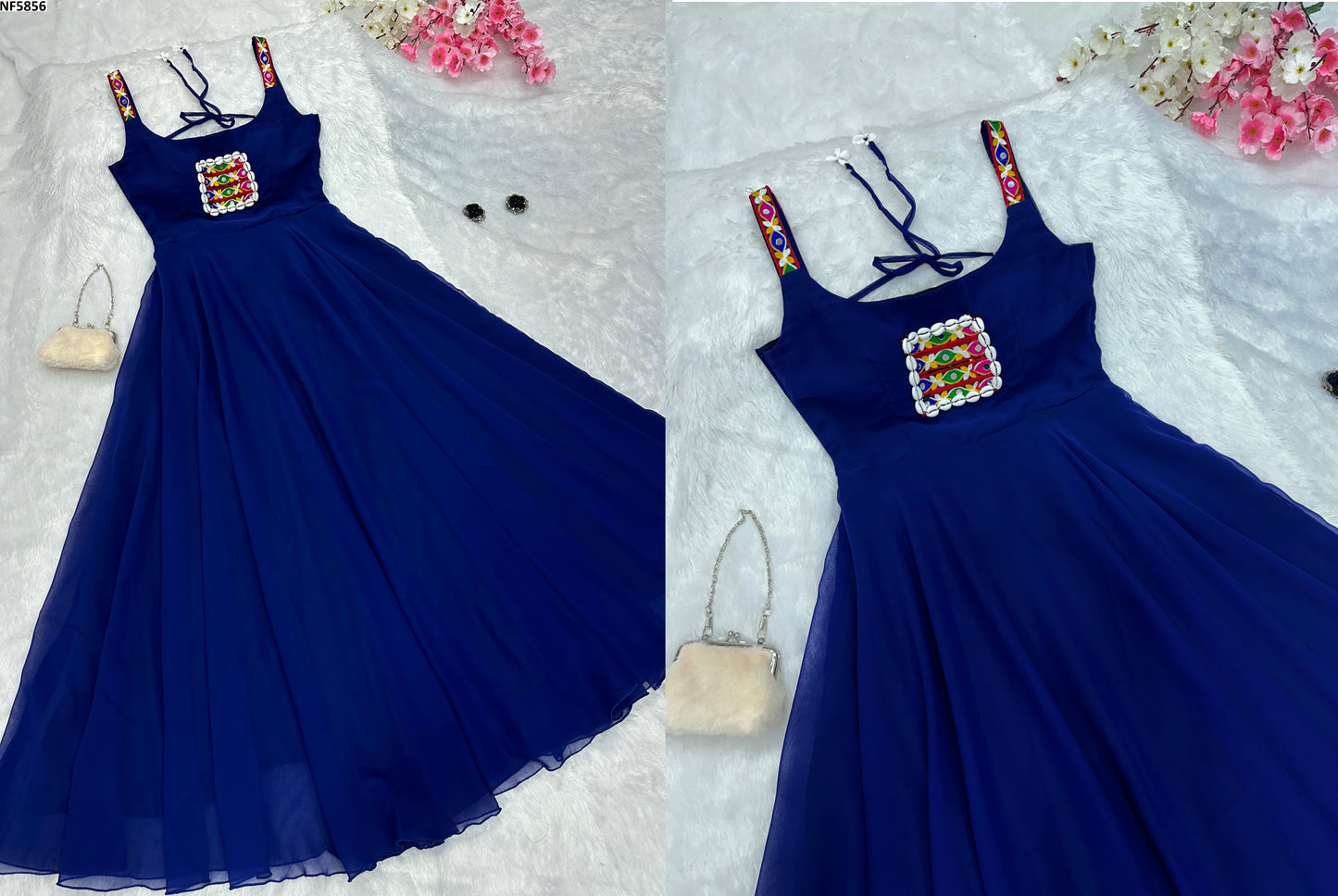 Nf5856 Vmk. Navratri Special One Piece Gown