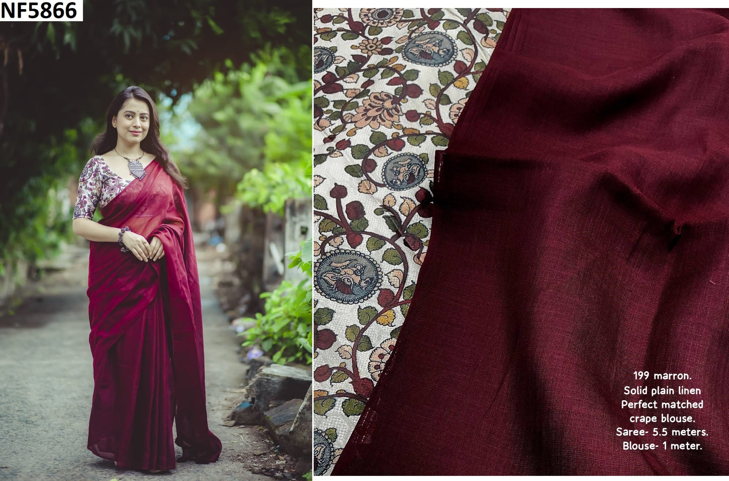 Nf5866 Vmk. Soft Linen Sarees