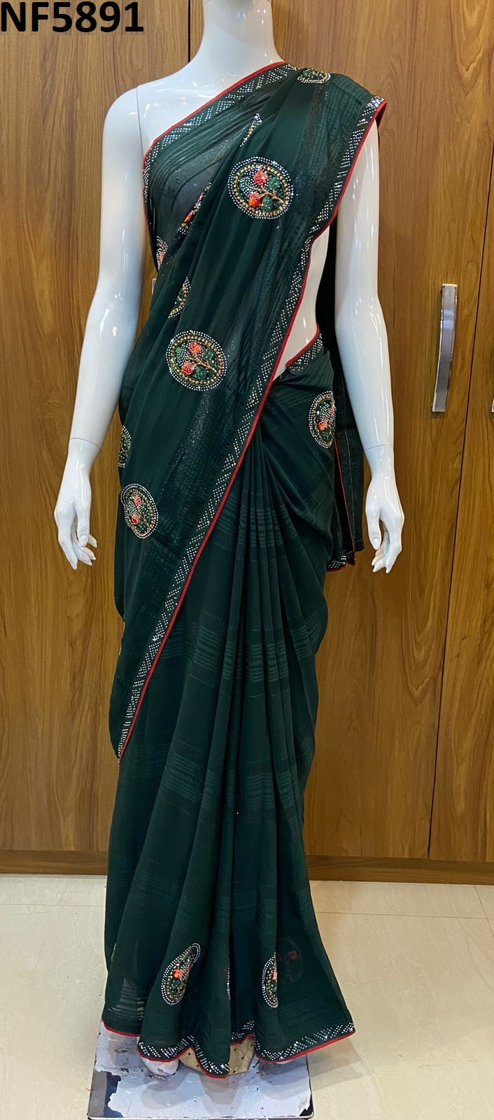 Nf5891 Vmk Mirror Work Sarees