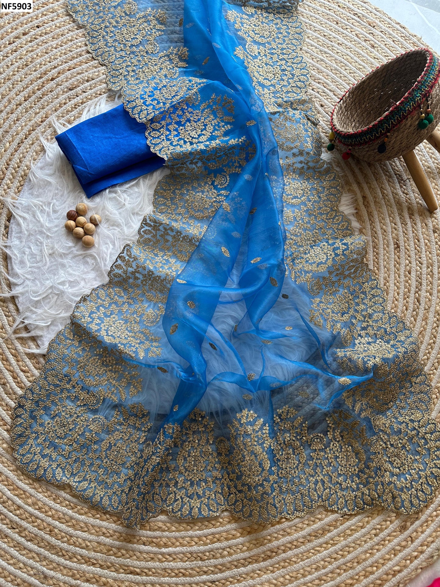 Nf5903 Vmk. Organza Sarees