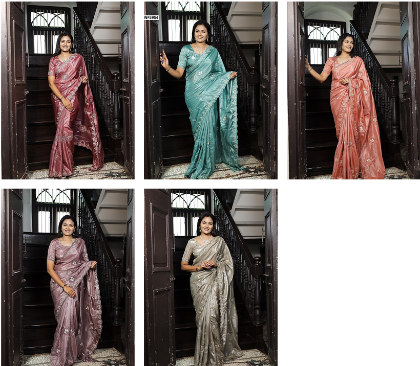Nf5954 Vmk. Cutwork Sarees