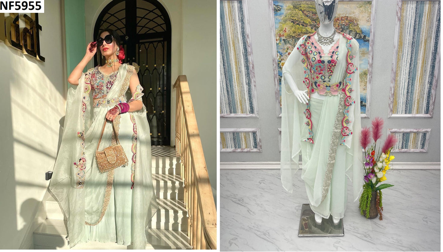 Nf5955 Vmk. Micro Cotton Indowestern Pair