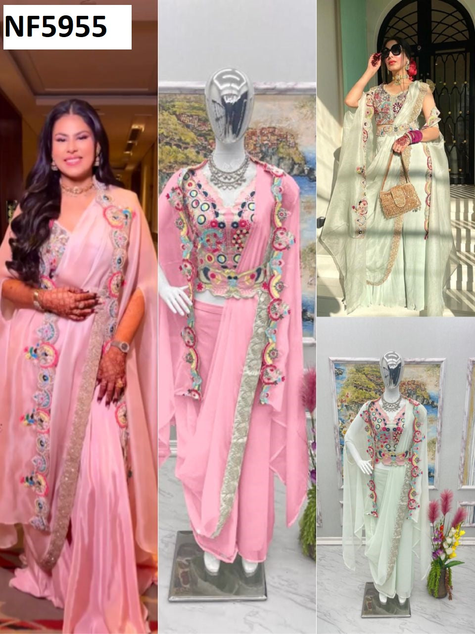 Nf5955 Vmk. Micro Cotton Indowestern Pair