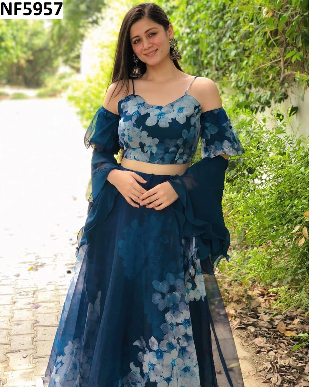 Nf5957 Vmk. Organza Readymade Lehenga Choli