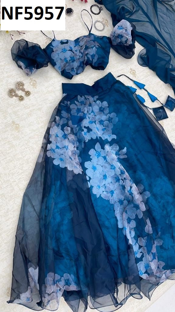 Nf5957 Vmk. Organza Readymade Lehenga Choli