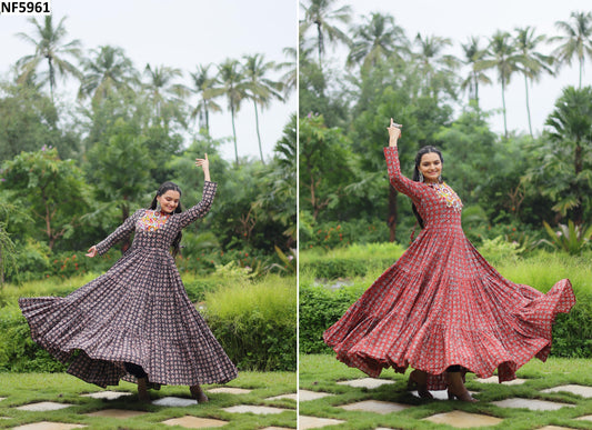 Nf5961 Vmk. Navratri Special One Piece Gown