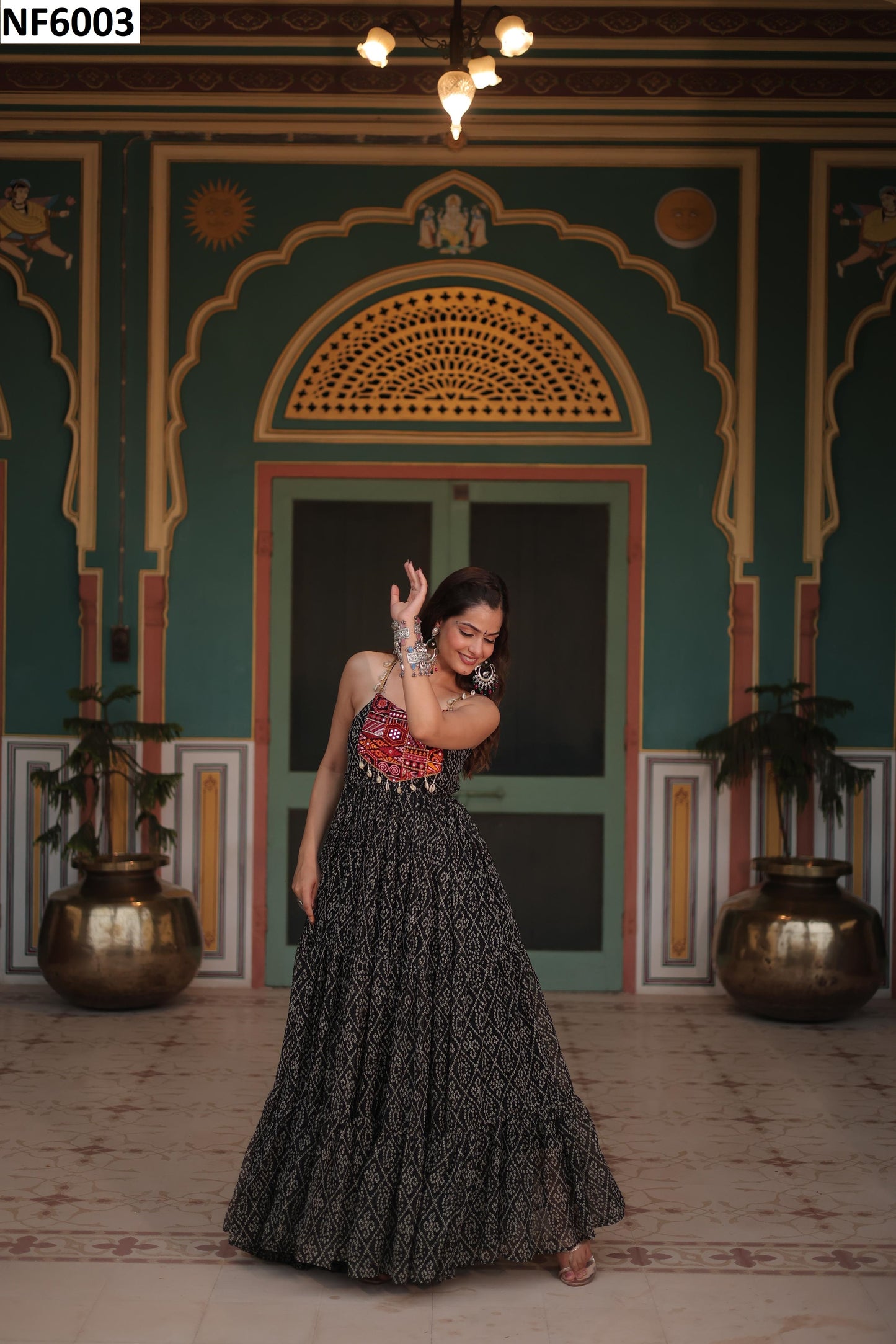 Nf6003 Vmk. Navratri Special One Piece Gown