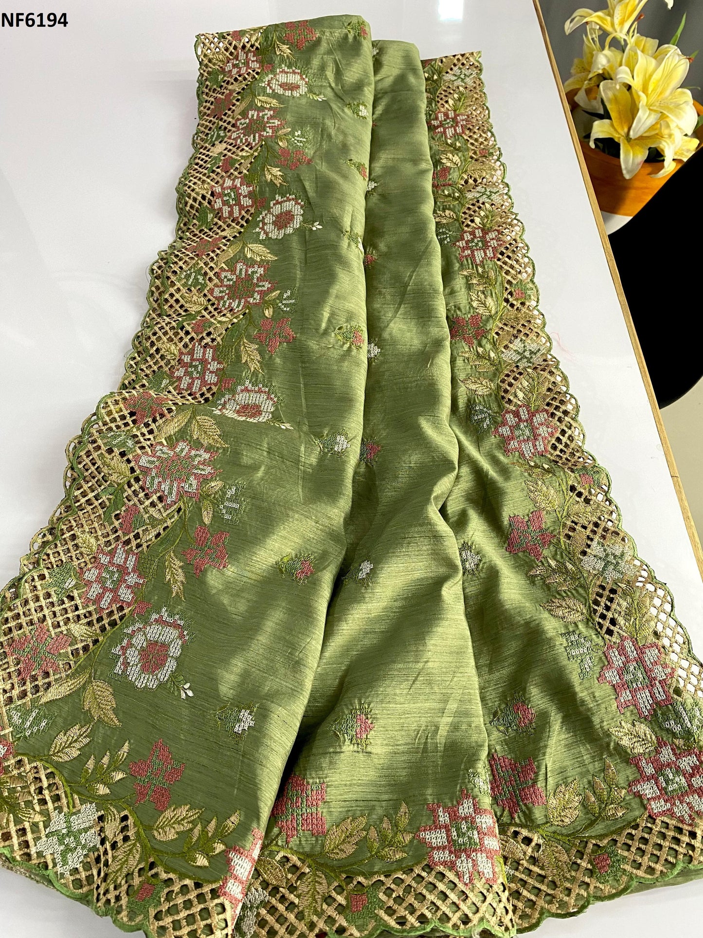 Nf6194 Vmk. Cutwork Sarees